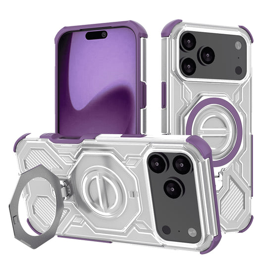 Etui na Apple iPhone 17 Pro Max, Techsuit, Carbon Shield Pro, Fioletowy