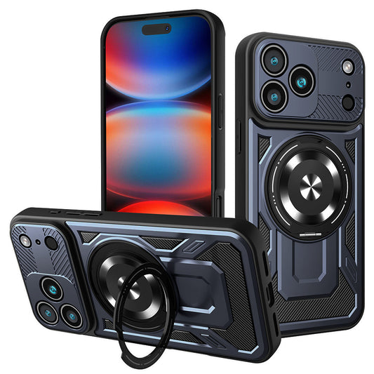 Etui na Apple iPhone 17 Pro Max, Techsuit, RuggedCam, Niebieskie