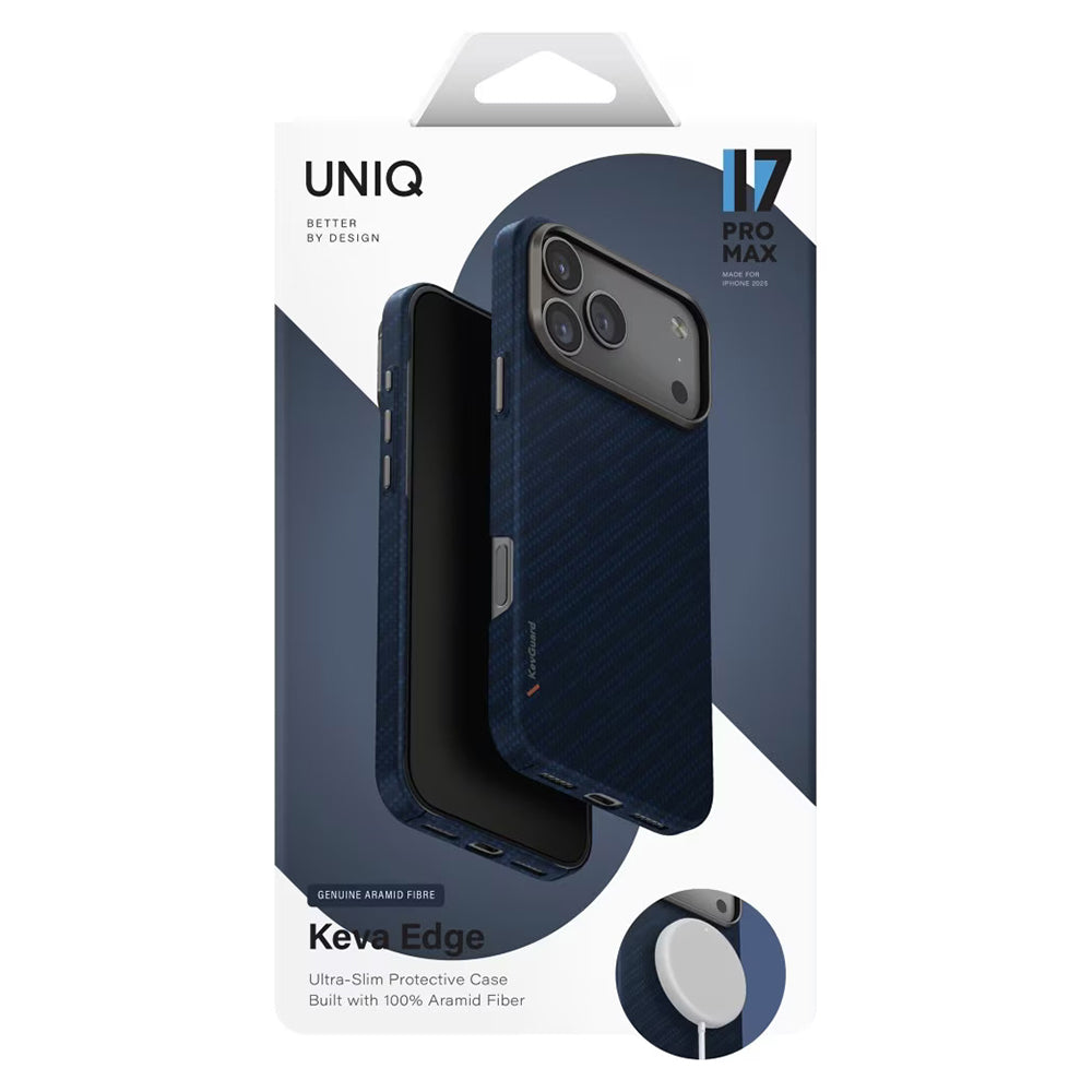 Etui MagSafe dla Apple iPhone 17 Pro Max, UNIQ, Keva MagClick, Denim
