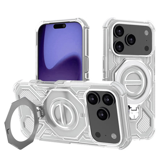 Etui na Apple iPhone 17 Pro, Techsuit, Carbon Shield Pro, Białe.