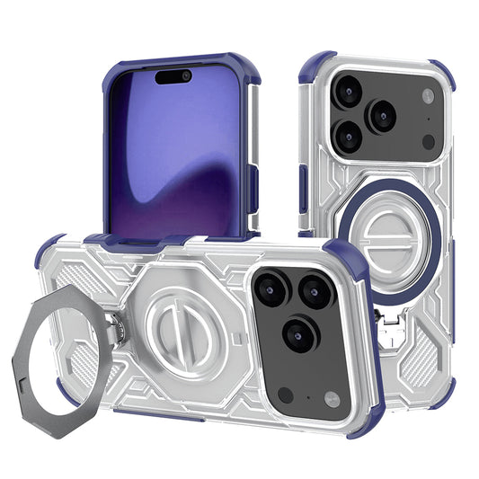 Etui na Apple iPhone 17 Pro, Techsuit, Carbon Shield Pro, Niebieskie