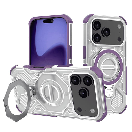 Etui na Apple iPhone 17 Pro, Techsuit, Carbon Shield Pro, Fioletowy