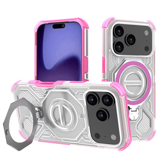 Etui na Apple iPhone 17 Pro, Techsuit, Carbon Shield Pro, Różowy