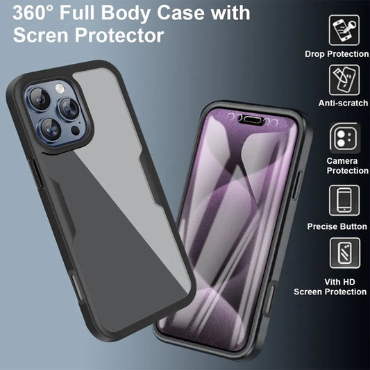 Etui na Apple iPhone 17 Pro, Techsuit, ColorVerse 360, Czarne