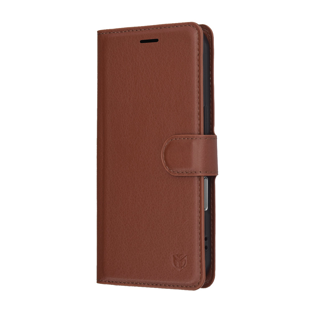 Etui na Apple iPhone 17 Pro, Techsuit, Leather Folio, Brązowy
