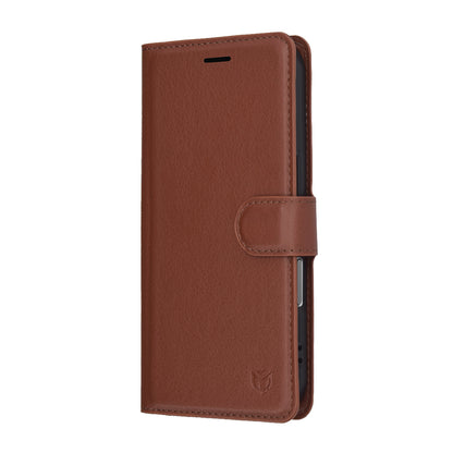 Etui na Apple iPhone 17 Pro, Techsuit, Leather Folio, Brązowy