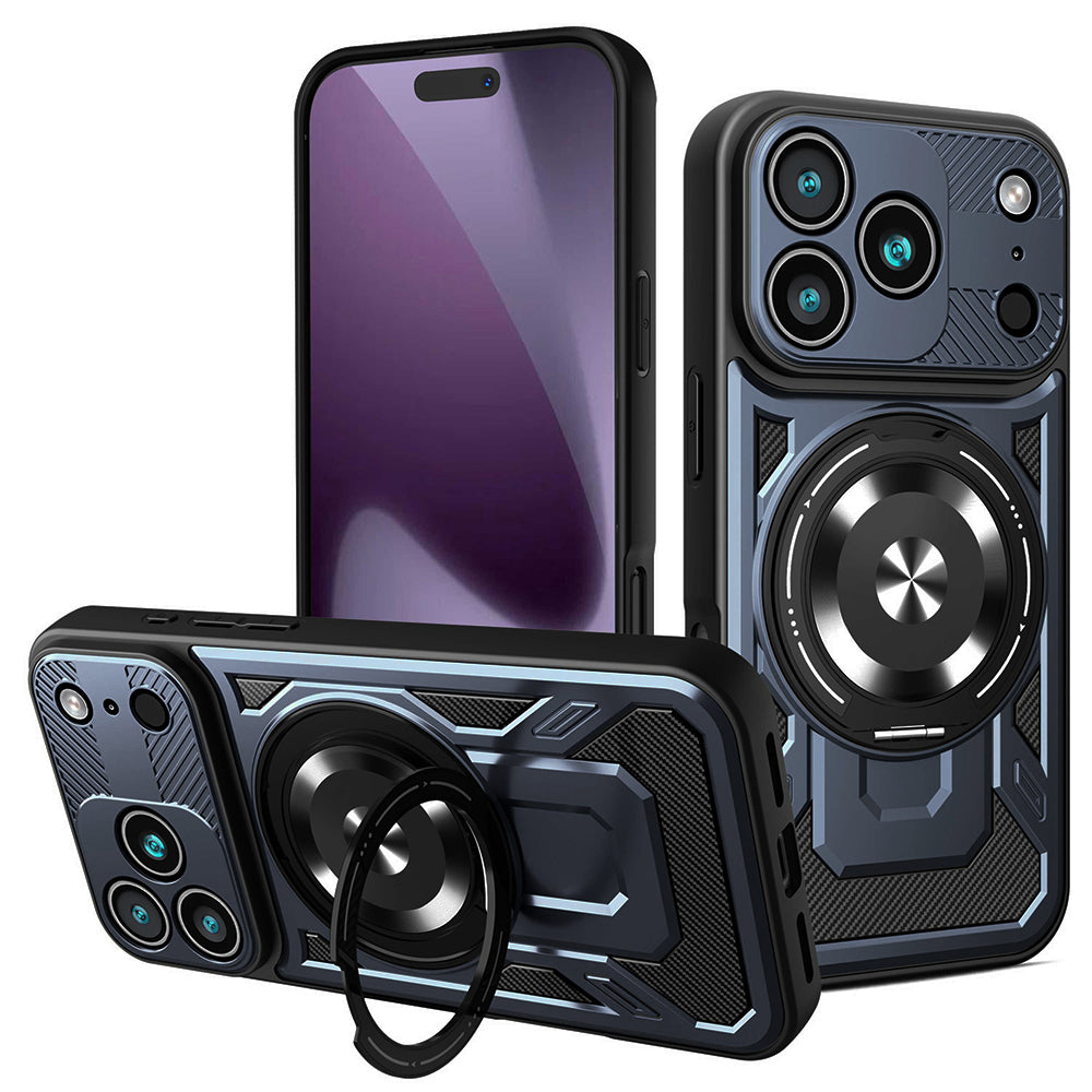 Etui na Apple iPhone 17 Pro, Techsuit, RuggedCam, Niebieskie
