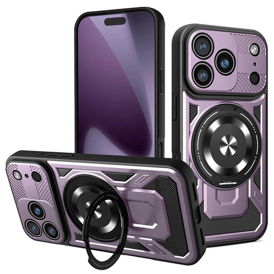 Etui na Apple iPhone 17 Pro, Techsuit, RuggedCam, Fioletowy