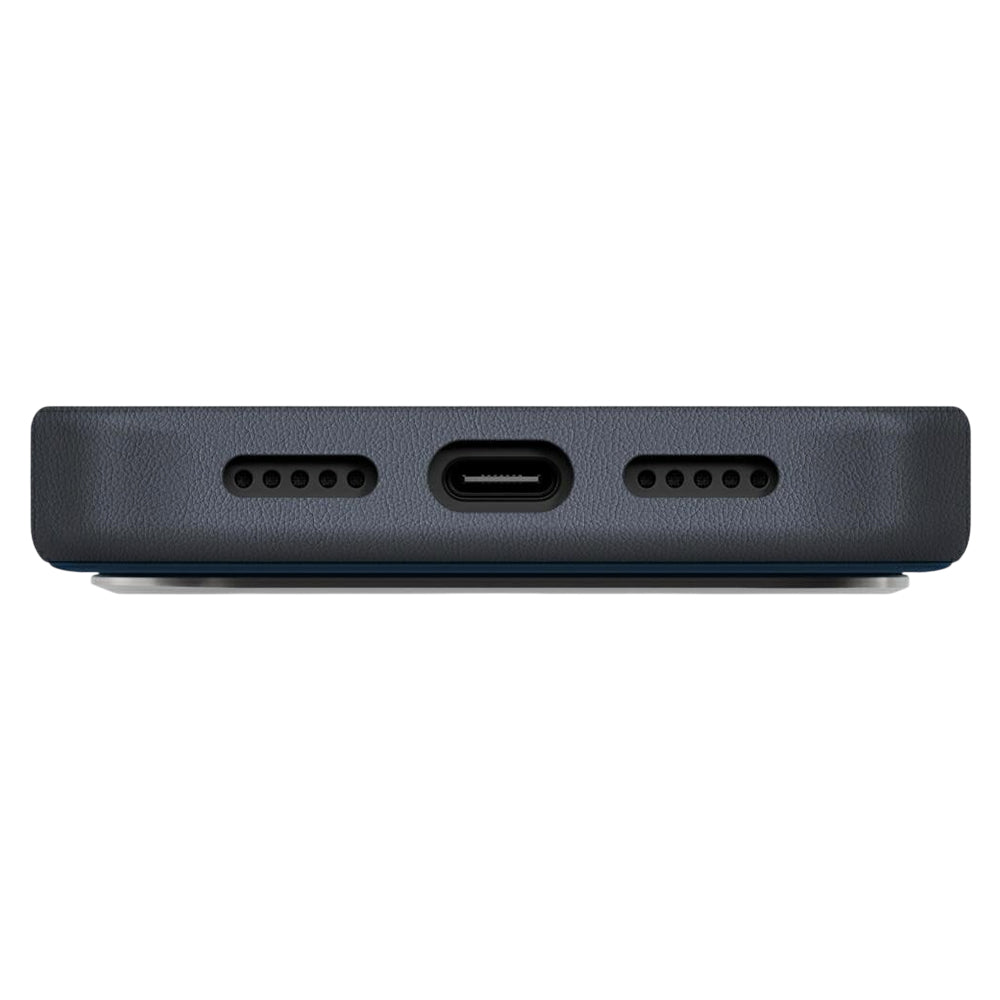 Etui na Apple iPhone 17 Pro, UNIQ, Lyden Leatherette, Czarny Niebieski