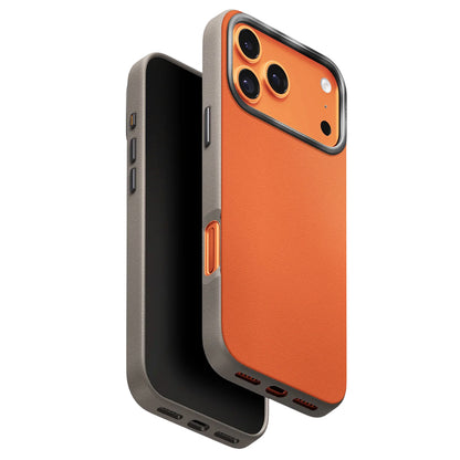 Etui na Apple iPhone 17 Pro, UNIQ, Lyden Leatherette, Beż Pomarańczowy