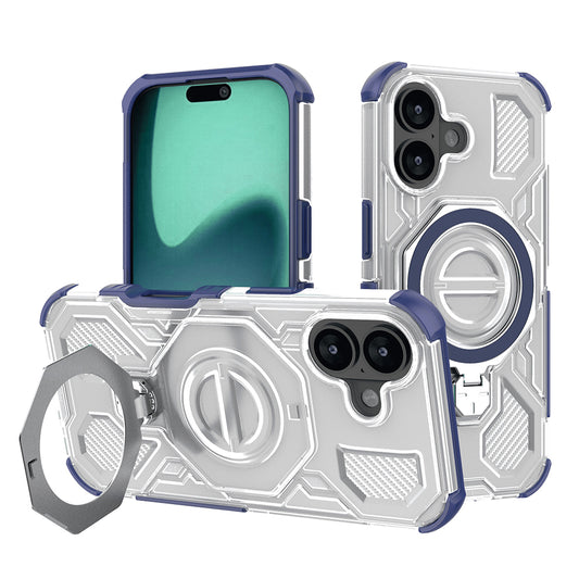 Etui na Apple iPhone 17, Techsuit, Carbon Shield Pro, Niebieskie.
