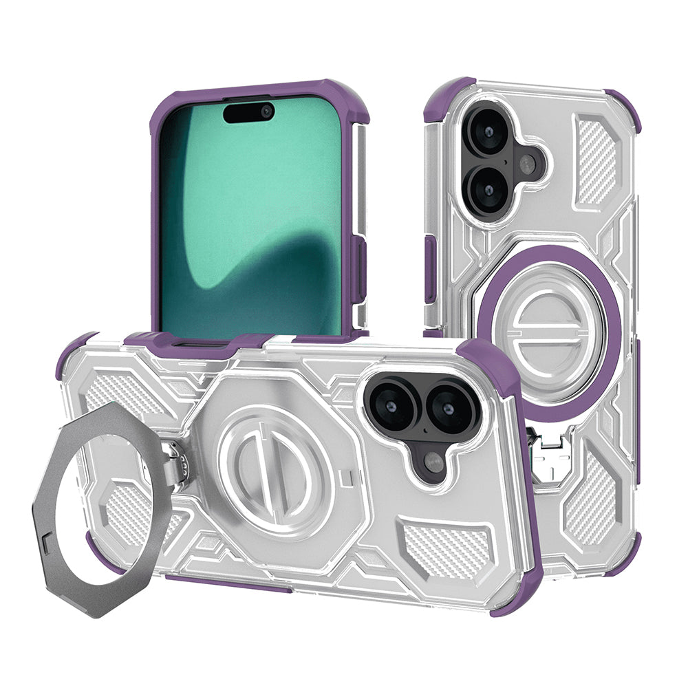 Etui na Apple iPhone 17, Techsuit, Carbon Shield Pro, Fioletowy