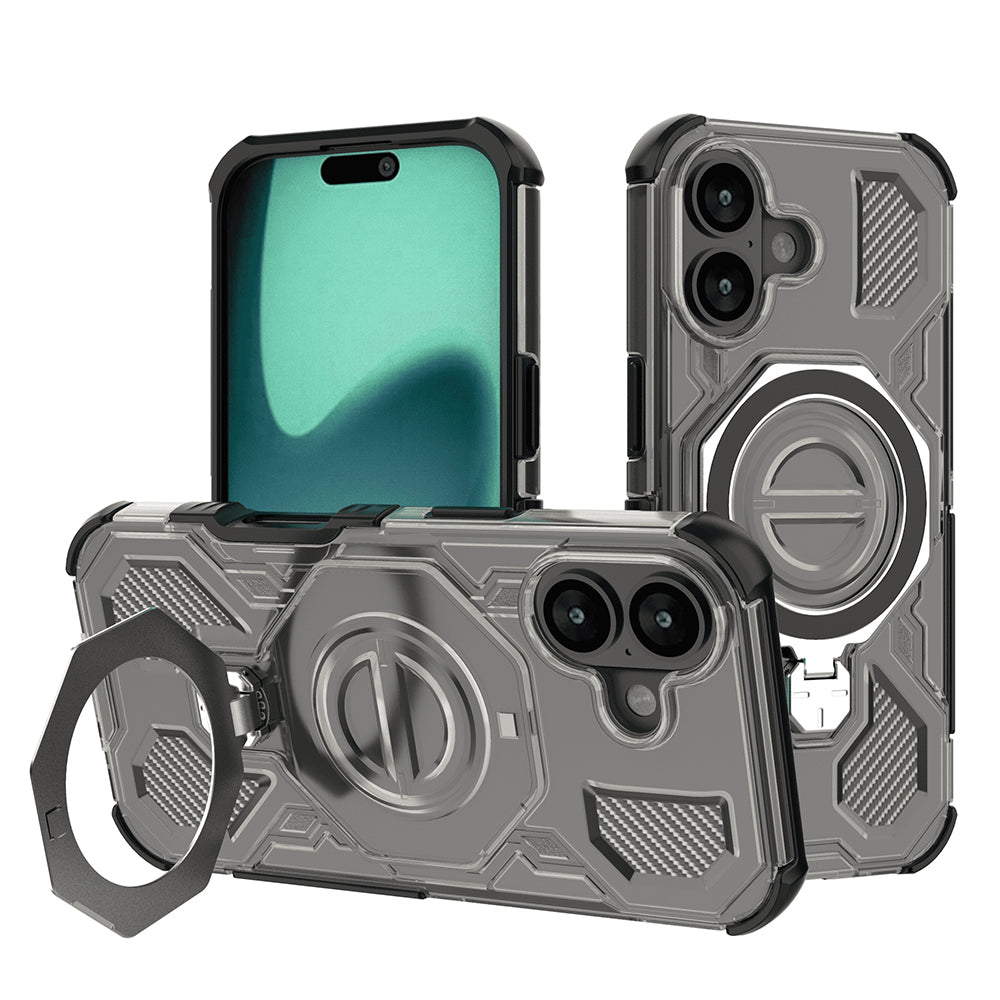 Etui na Apple iPhone 17, Techsuit, Carbon Shield Pro, Jasny Czarny