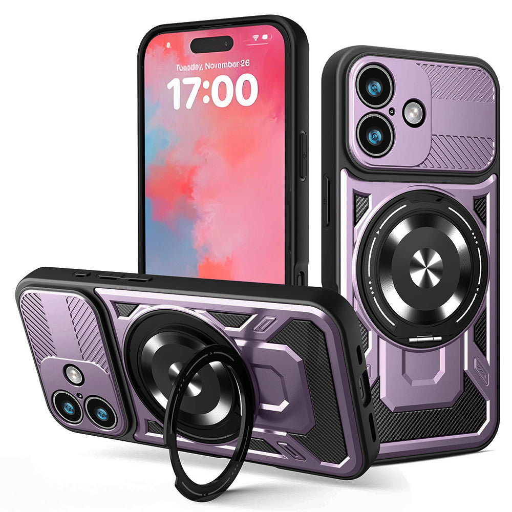 Etui na Apple iPhone 17, Techsuit, RuggedCam, Fioletowy