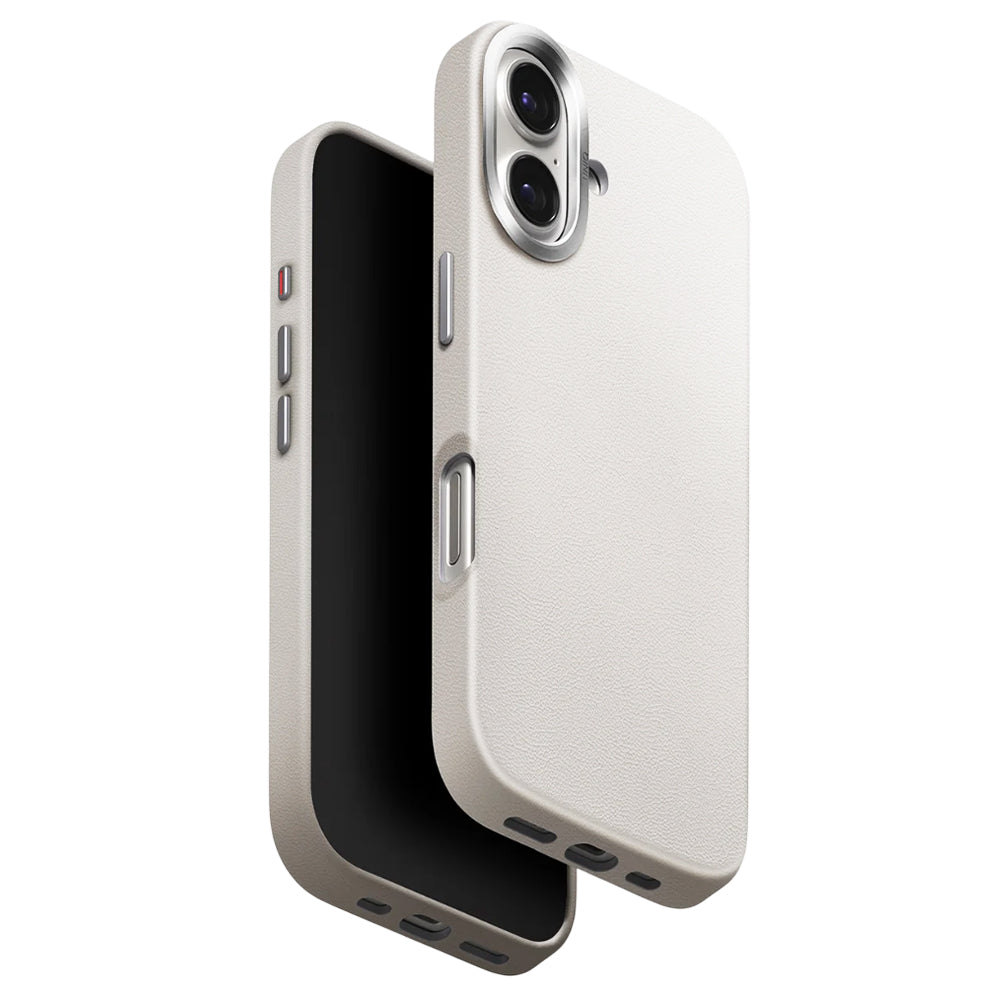 Etui na Apple iPhone 17, UNIQ, Lyden Leatherette, Szare