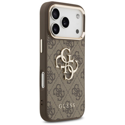 Etui na Apple iPhone 18 Pro / 17 Pro, Guess, 4G Big Classic Logo, Brązowe