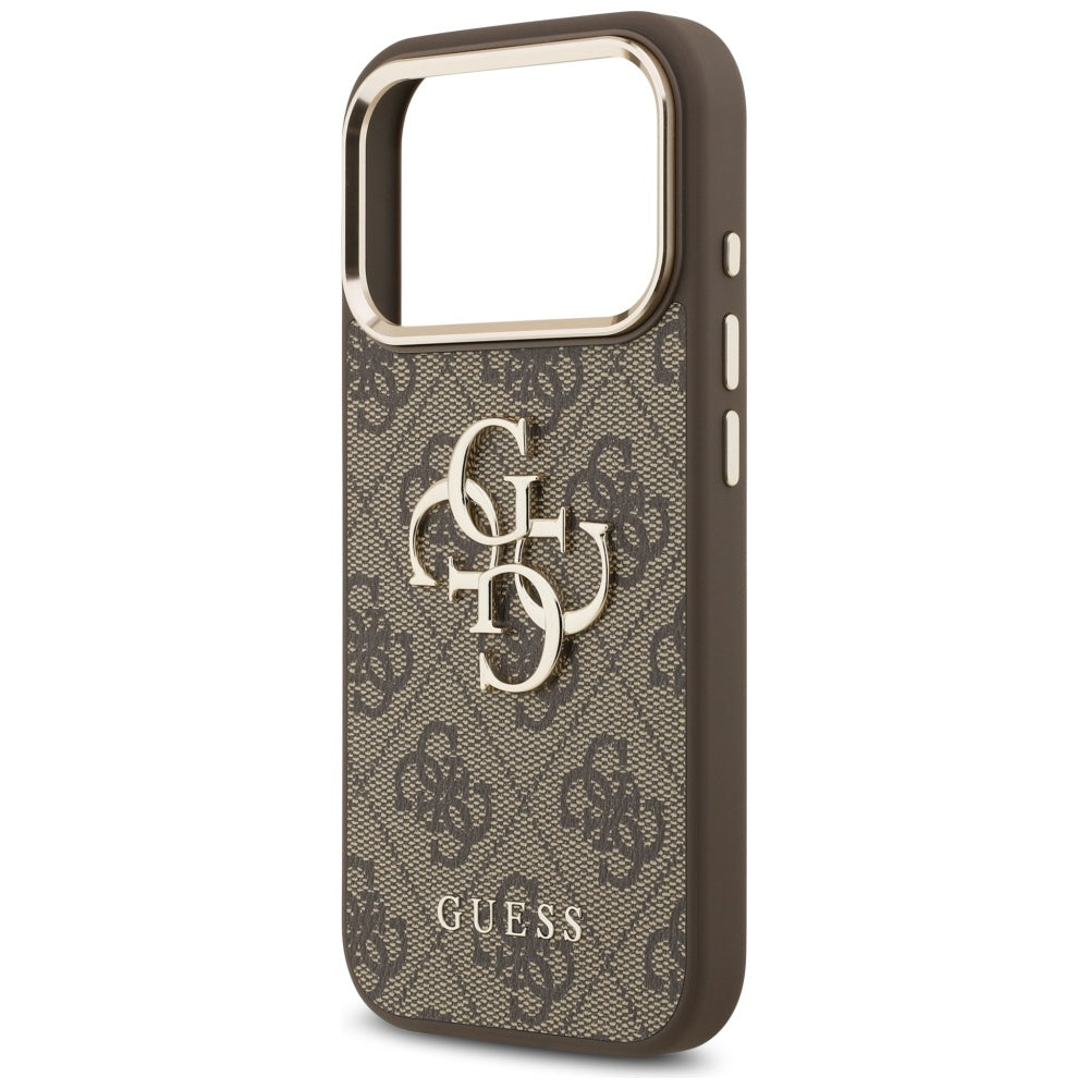 Etui na Apple iPhone 18 Pro / 17 Pro, Guess, 4G Big Classic Logo, Brązowe