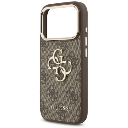 Etui na Apple iPhone 18 Pro / 17 Pro, Guess, 4G Big Classic Logo, Brązowe