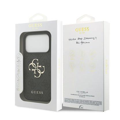 Etui na Apple iPhone 18 Pro / 17 Pro, Guess, 4G Big Logo, czarne