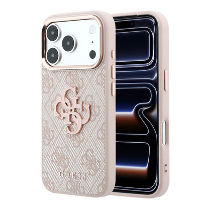Case for Apple iPhone 18 Pro / 17 Pro, Guess, 4G Big Resin Logo, Pink