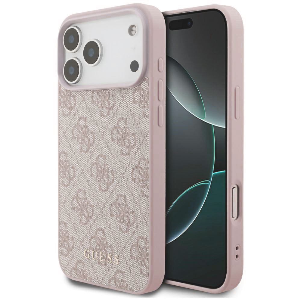 Case for Apple iPhone 18 Pro / 17 Pro, Guess, 4G Classic Logo, Pink