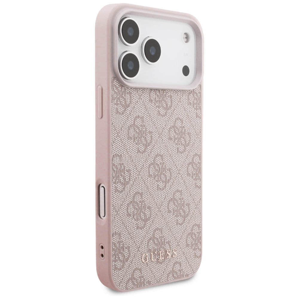 Case for Apple iPhone 18 Pro / 17 Pro, Guess, 4G Classic Logo, Pink