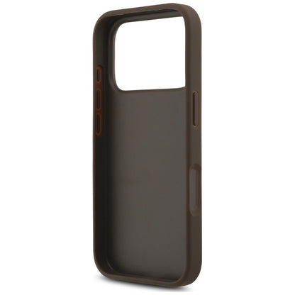 Etui na Apple iPhone 18 Pro / 17 Pro, Guess, 4G Classic Logo z paskiem, Brązowe