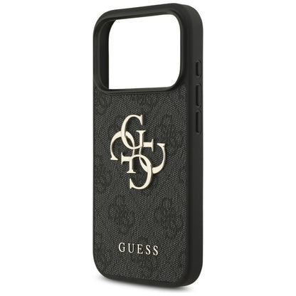 Etui na Apple iPhone 18 Pro / 17 Pro, Guess, 4G Classic Logo z paskiem, czarne