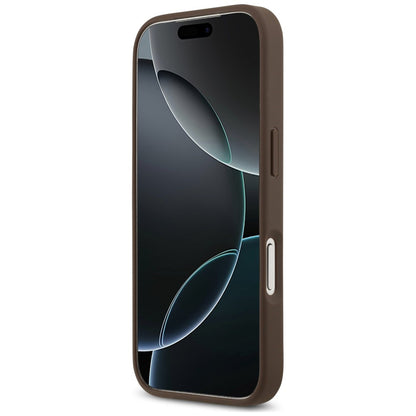 Etui do Apple iPhone 18 Pro / 17 Pro, Guess, 4G Double Card Triangle, brązowy