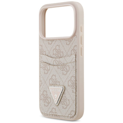 Etui do Apple iPhone 18 Pro / 17 Pro, Guess, 4G Double Card Triangle, różowy