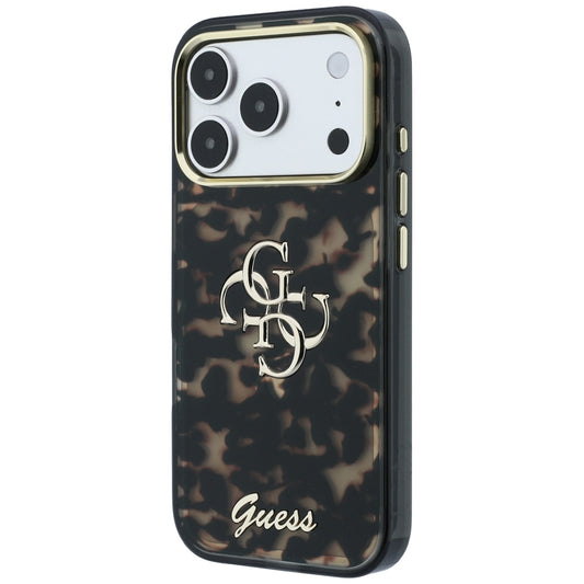 Etui na Apple iPhone 18 Pro / 17 Pro, Guess, IML 4G Metal Script, Brązowy
