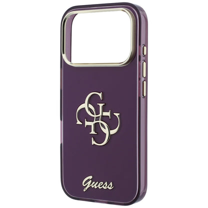 Case for Apple iPhone 18 Pro / 17 Pro, Guess, IML 4G Metal Script, Burgundy