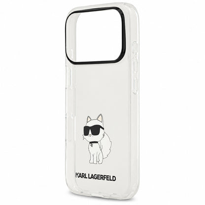 Case for Apple iPhone 18 Pro / 17 Pro, Karl Lagerfeld, IML Choupette NFT, Transparent