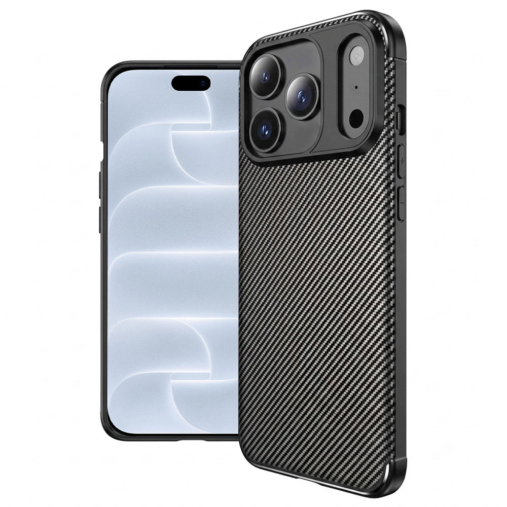 Etui do Apple iPhone 18 Pro / 17 Pro, Techsuit, CarbonFiber, czarne