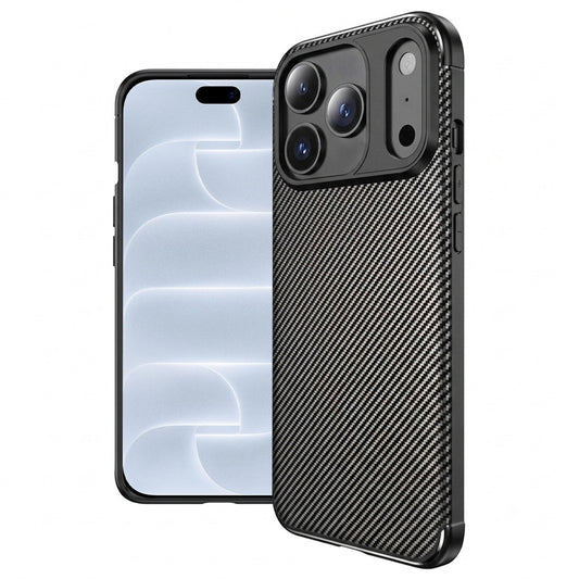 Etui do Apple iPhone 18 Pro / 17 Pro, Techsuit, CarbonFiber, czarne