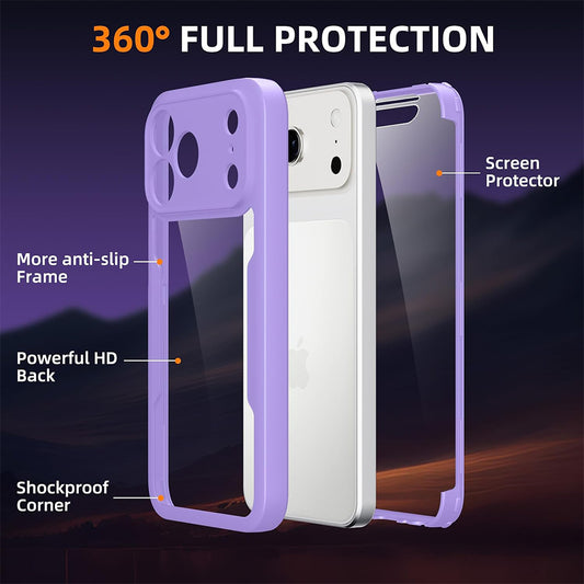 Etui na Apple iPhone 18 Pro / 17 Pro, Techsuit, ColorVerse 360, Fioletowy
