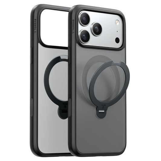 Etui MagSafe do Apple iPhone 18 Pro / 17 Pro, Torras, Ostand Spin, Czarna