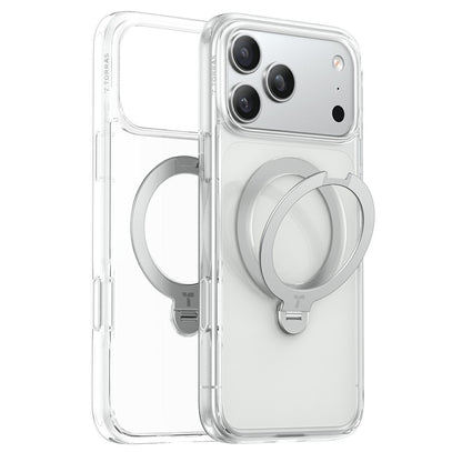 Etui MagSafe do Apple iPhone 18 Pro / 17 Pro, Torras, Ostand Spin, Przezroczyste