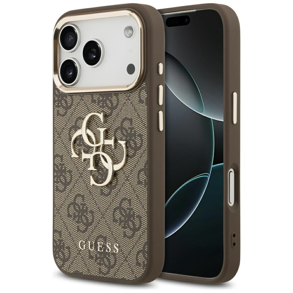 Etui na Apple iPhone 18 Pro Max / 17 Pro Max, Guess, 4G Big Classic Logo, Brązowe