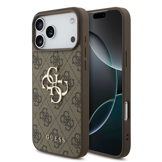 Etui na Apple iPhone 18 Pro Max / 17 Pro Max, Guess, 4G Big Logo, Brązowe