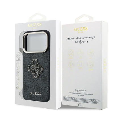 Case for Apple iPhone 18 Pro Max / 17 Pro Max, Guess, 4G Big Resin Logo, Black