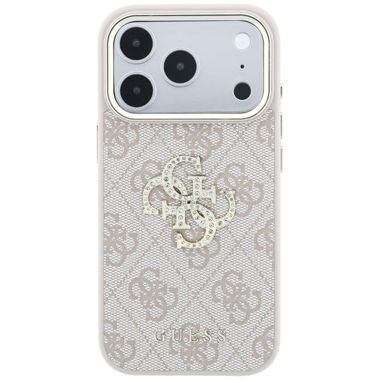 Etui na Apple iPhone 18 Pro Max / 17 Pro Max, Guess, 4G Big Strass Logo, Różowe