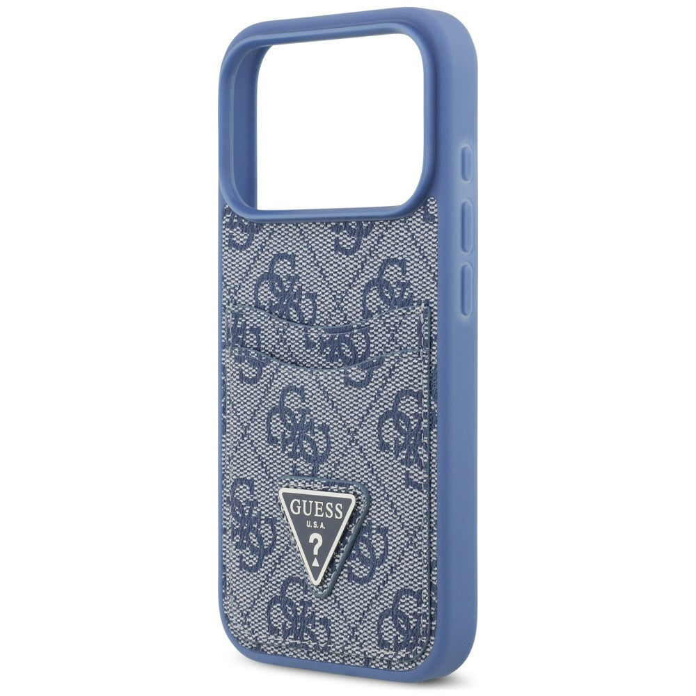 Etui do Apple iPhone 18 Pro Max / 17 Pro Max, Guess, 4G Double Card Triangle, niebieskie