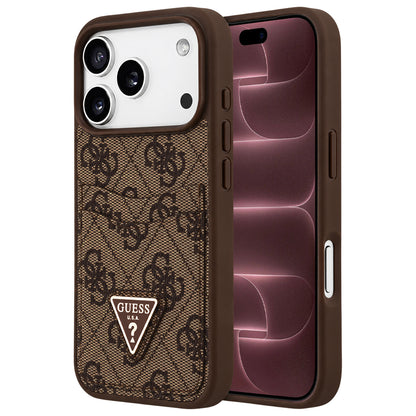 Etui do Apple iPhone 18 Pro Max / 17 Pro Max, Guess, 4G Double Card Triangle, brązowy