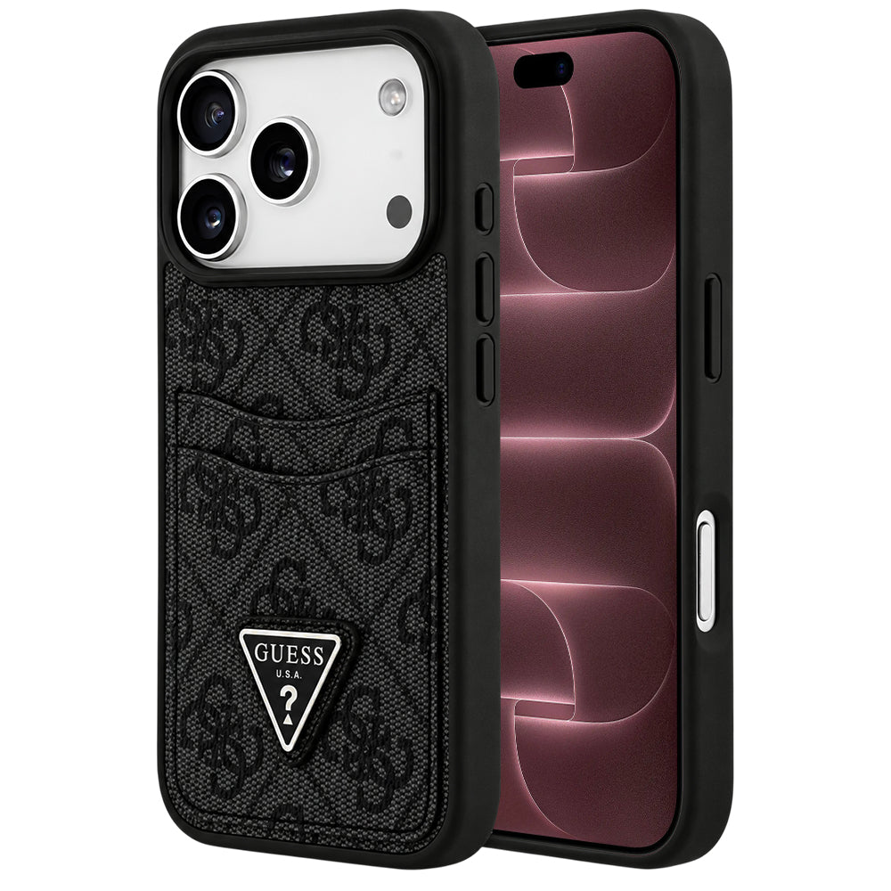 Etui do Apple iPhone 18 Pro Max / 17 Pro Max, Guess, 4G Double Card Triangle, czarne