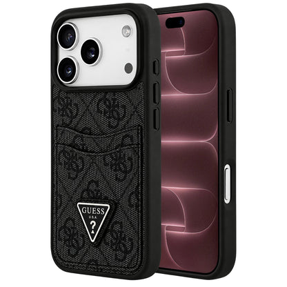 Etui do Apple iPhone 18 Pro Max / 17 Pro Max, Guess, 4G Double Card Triangle, czarne