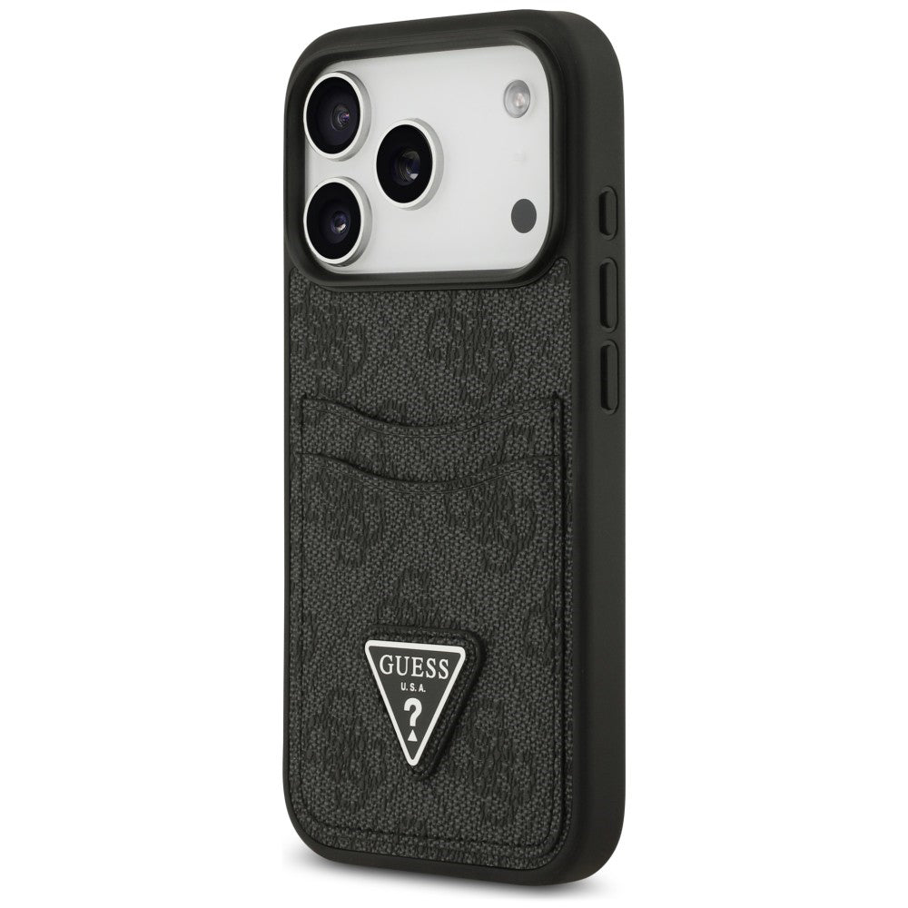 Etui do Apple iPhone 18 Pro Max / 17 Pro Max, Guess, 4G Double Card Triangle, czarne