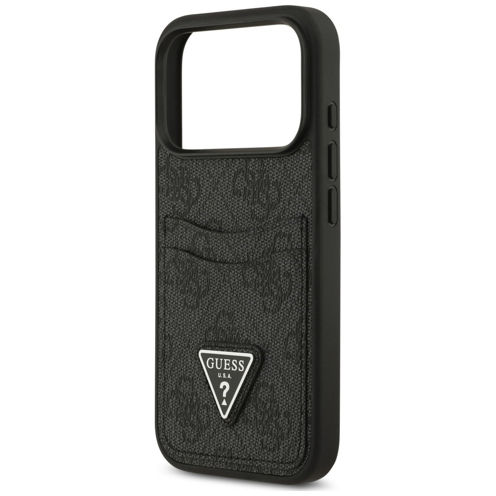 Etui do Apple iPhone 18 Pro Max / 17 Pro Max, Guess, 4G Double Card Triangle, czarne