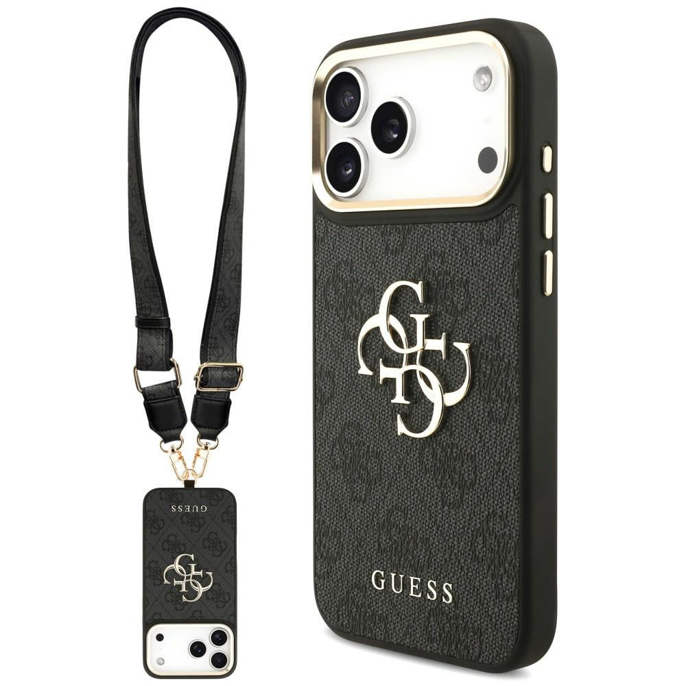Etui do Apple iPhone 18 Pro Max / 17 Pro Max, Guess, Big 4G Classic Logo & Big Strap Metal Buttons, czarne