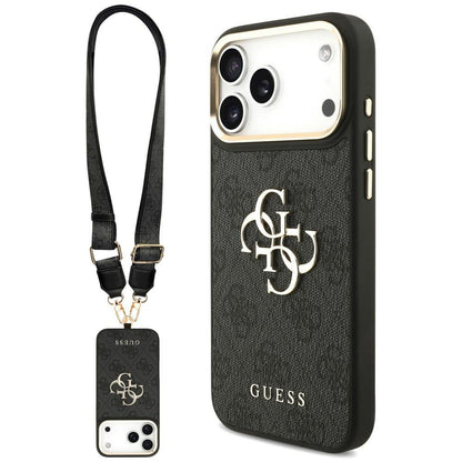 Etui do Apple iPhone 18 Pro Max / 17 Pro Max, Guess, Big 4G Classic Logo & Big Strap Metal Buttons, czarne